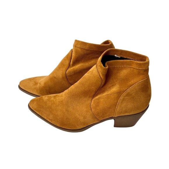 American Eagle Outfitters Shoes - AEO Women's Camel Brown Faux Suede Pull On Booties US 8